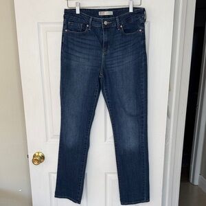 Signature by Levi Strauss Dark Blue Women’s Straight Leg Jeans Sz 8 W 29 L 32